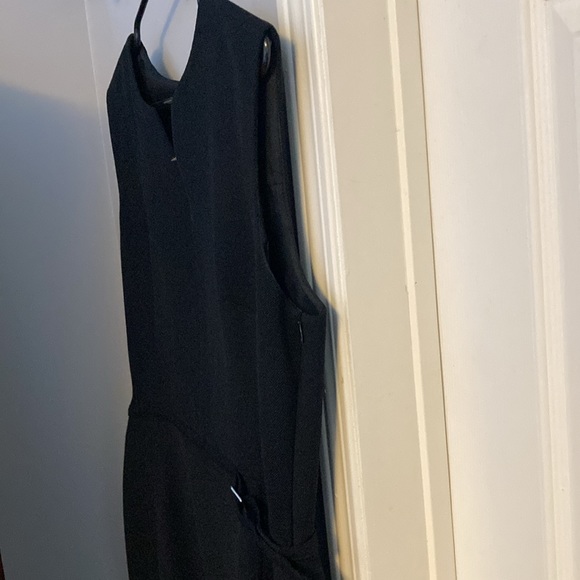 Carriere Femme size 44 black dress sleeveless wool side zipper slit at back - Picture 5 of 5